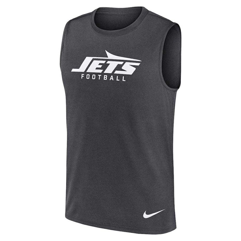 New York Jets Primetime Legend Dri-FIT Muscle Tank Top Charcoal