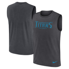 Tennessee Titans Primetime Legend Dri-FIT Muscle Tank Top Charcoal
