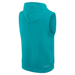 Miami Dolphins Sideline Standard Issue Dri-FIT Sleeveless Hoodie Aqua
