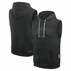 New York Jets Sideline Standard Issue Dri-FIT Sleeveless Hoodie Black