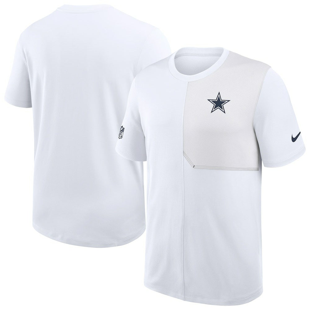 Dallas Cowboys Sideline UV Dri-Fit Coach Shirt White