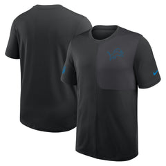 Detroit Lions Sideline UV Dri-Fit Coach Shirt Black
