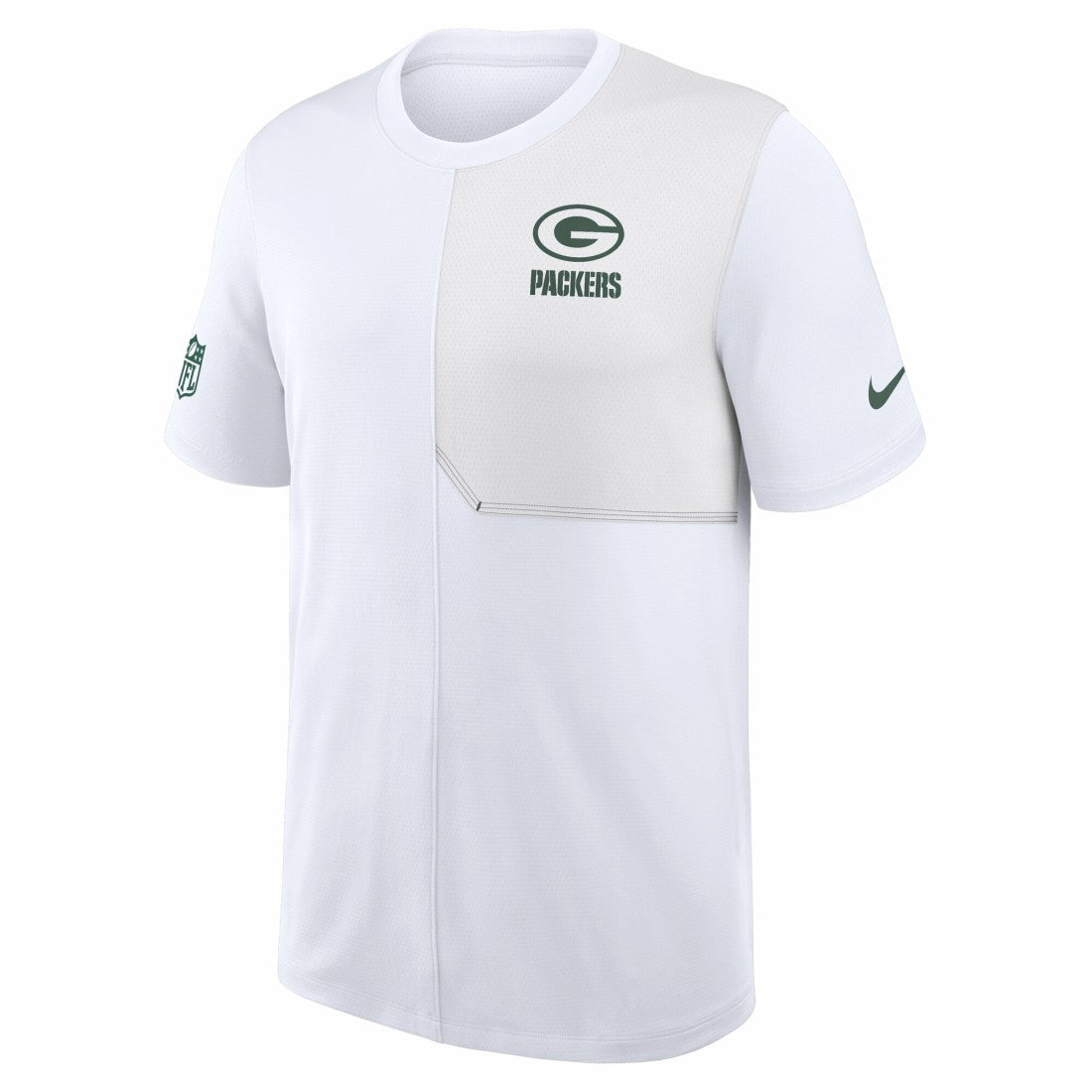 Green Bay Packers Sideline UV Dri-Fit Coach Shirt White