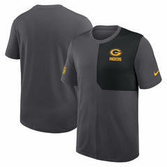 Green Bay Packers Sideline UV Dri-Fit Coach Shirt Gray