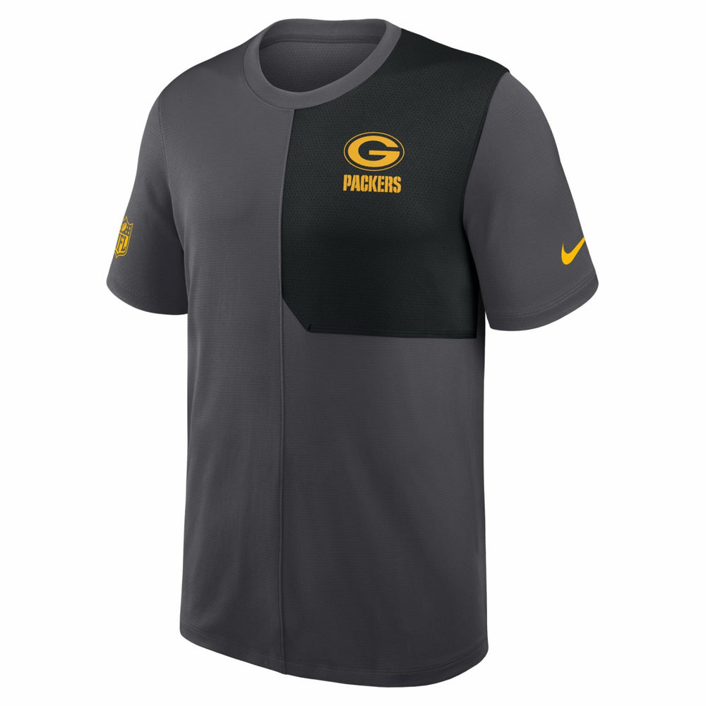 Green Bay Packers Sideline UV Dri-Fit Coach Shirt Gray