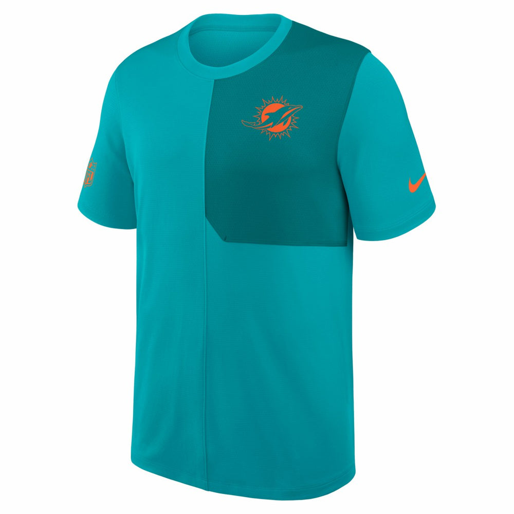 Miami Dolphins Sideline UV Dri-Fit Coach Shirt Aqua
