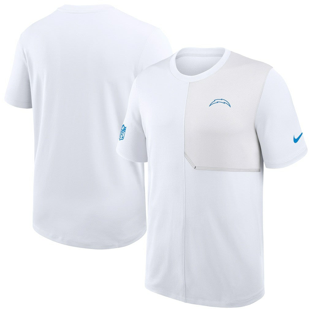 Los Angeles Chargers Sideline UV Dri-Fit Coach Shirt White