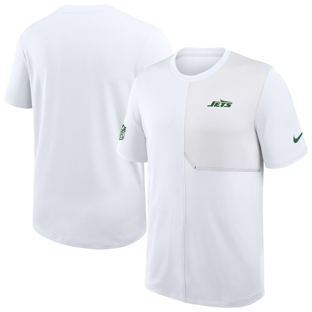 New York Jets Sideline UV Dri-Fit Coach Shirt White
