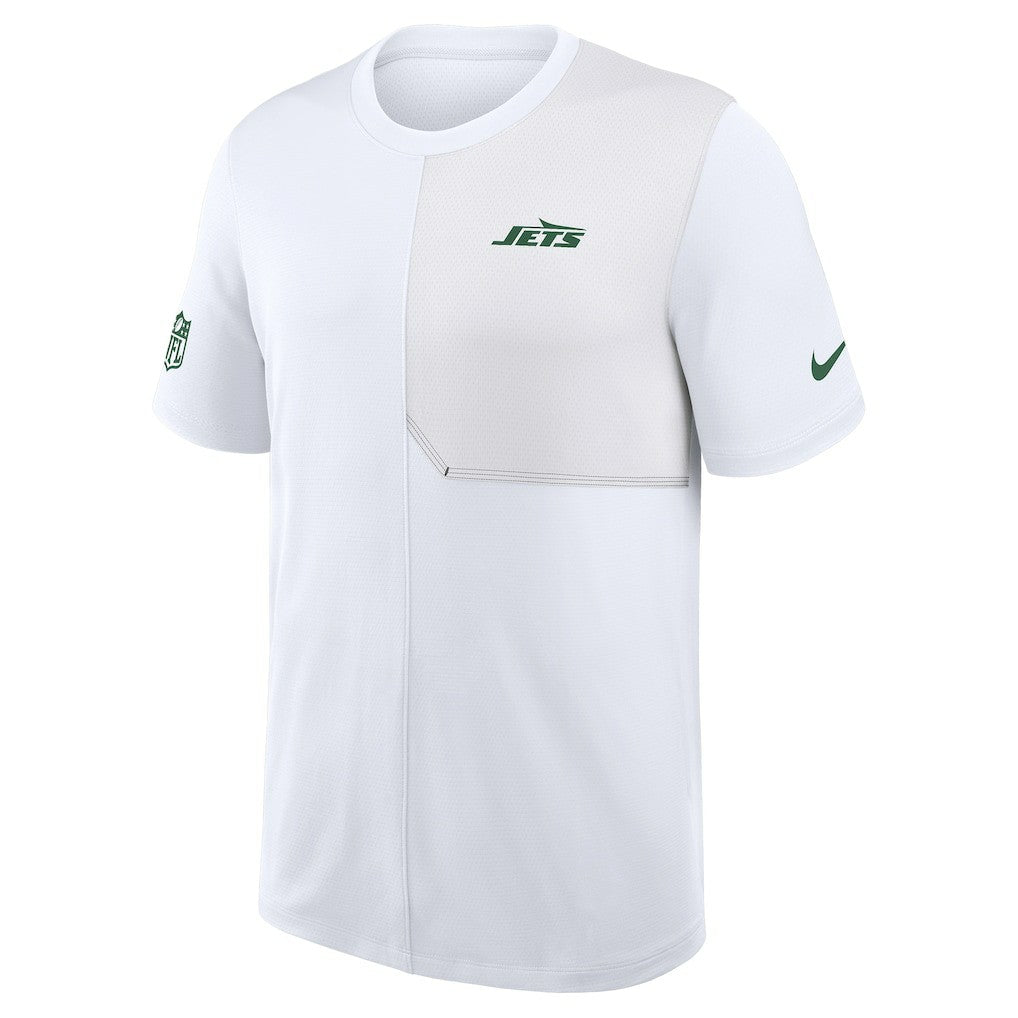 New York Jets Sideline UV Dri-Fit Coach Shirt White