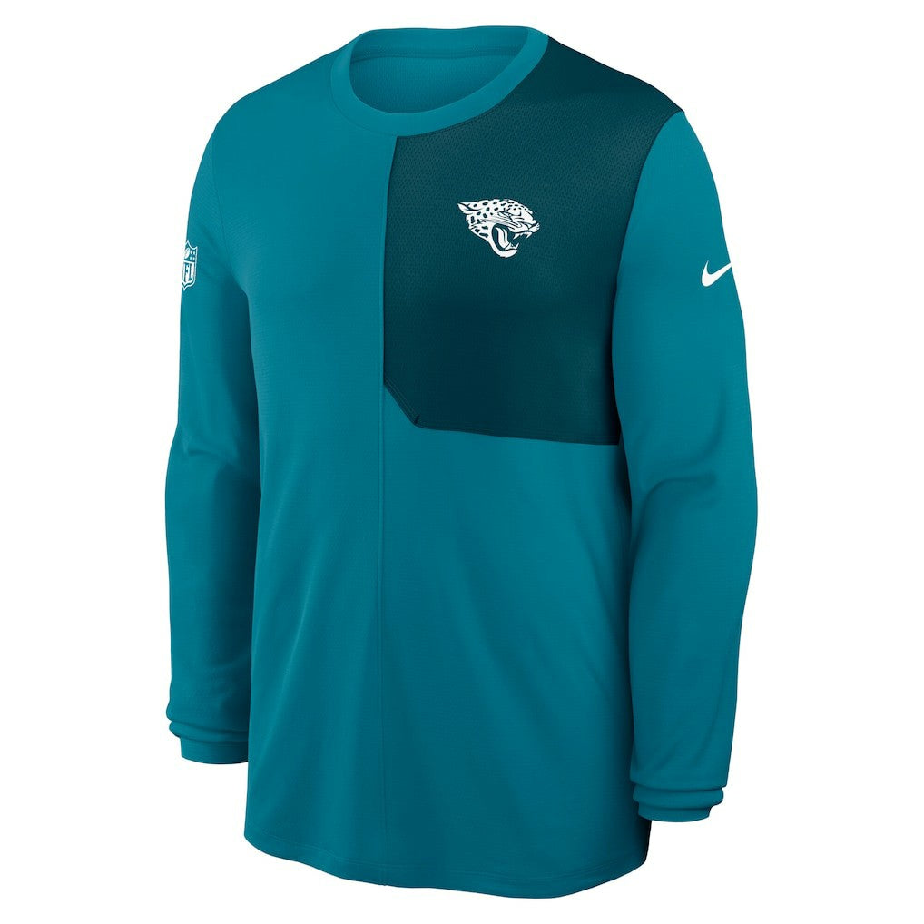 Jacksonville Jaguars Sideline Coach UV Dri-FIT Long Sleeve Shirt Teal
