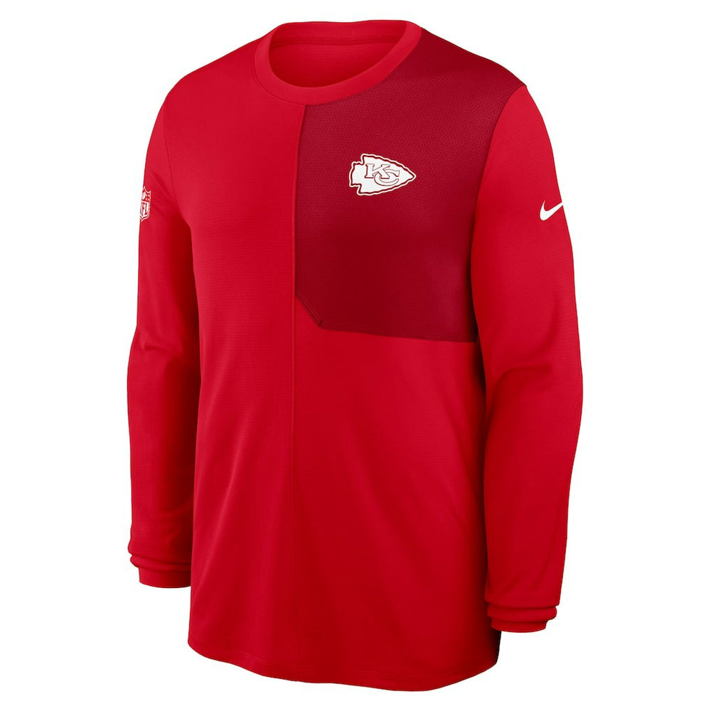 Kansas City Chiefs Sideline Coach UV Dri-FIT Long Sleeve Shirt Red