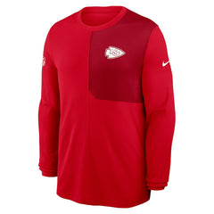 Kansas City Chiefs Sideline Coach UV Dri-FIT Long Sleeve Shirt Red
