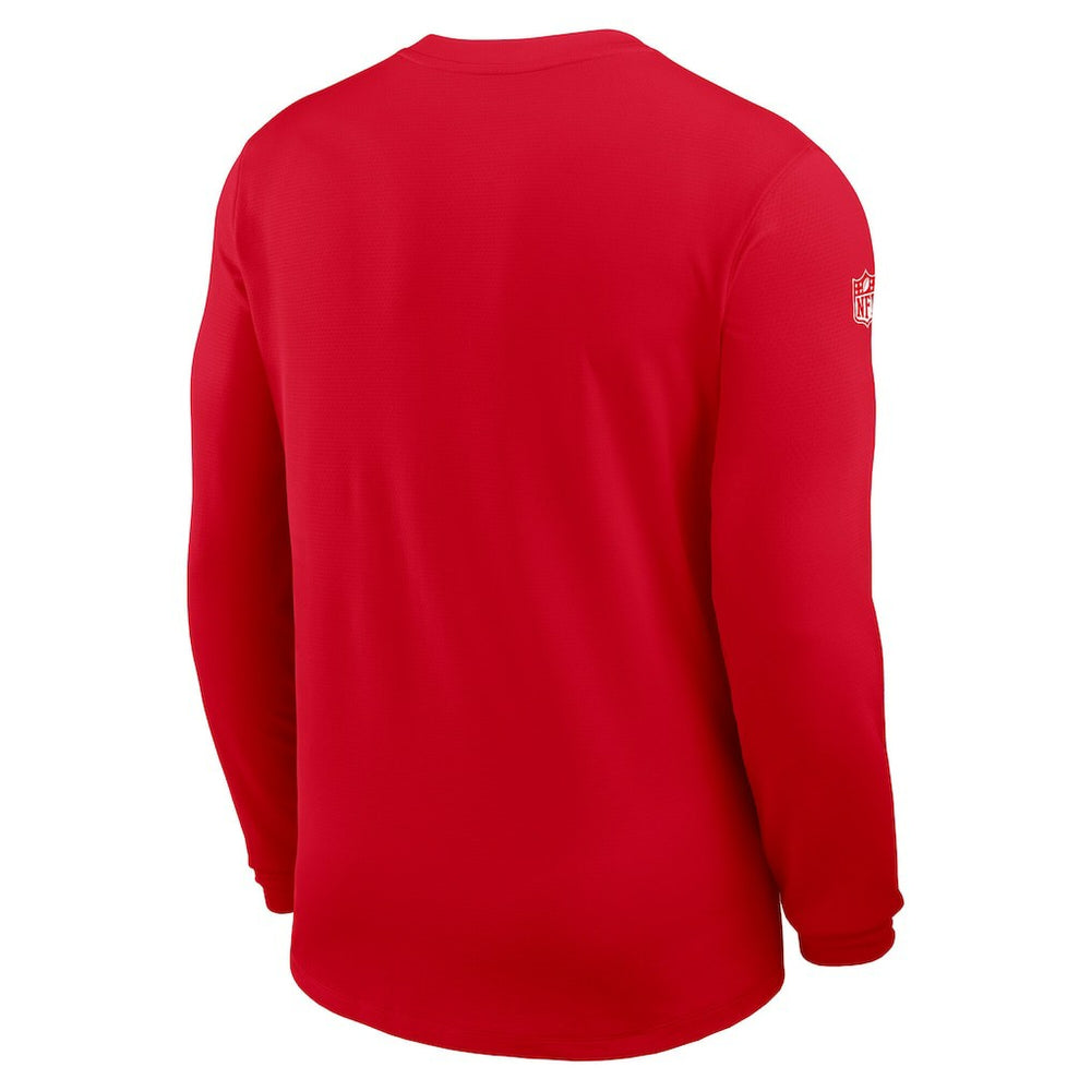 Kansas City Chiefs Sideline Coach UV Dri-FIT Long Sleeve Shirt Red