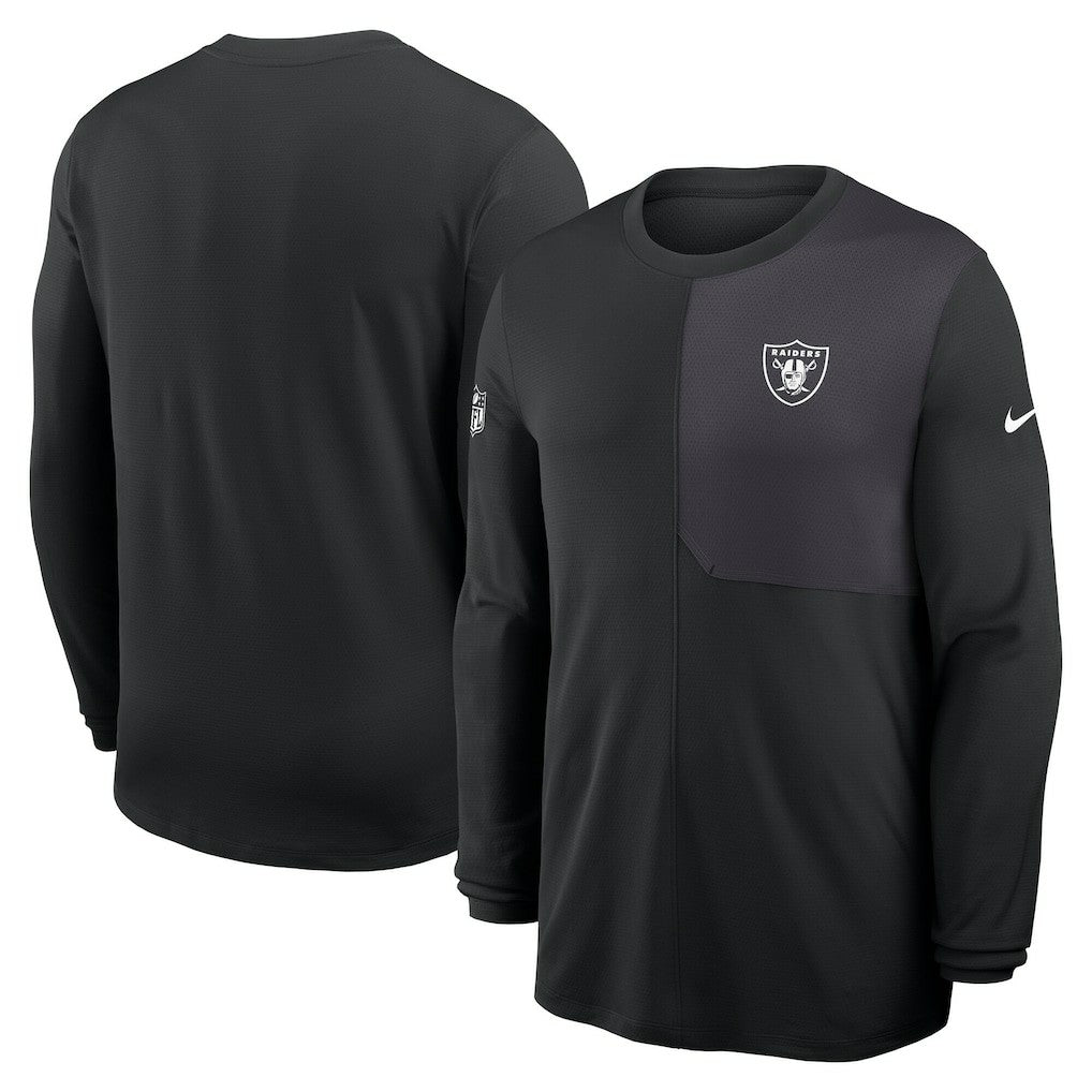 Las Vegas Raiders Sideline Coach UV Dri-FIT Long Sleeve Shirt Black