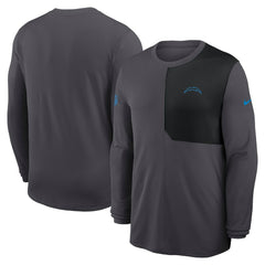Los Angeles Chargers Sideline Coach UV Dri-FIT Long Sleeve Shirt Gray