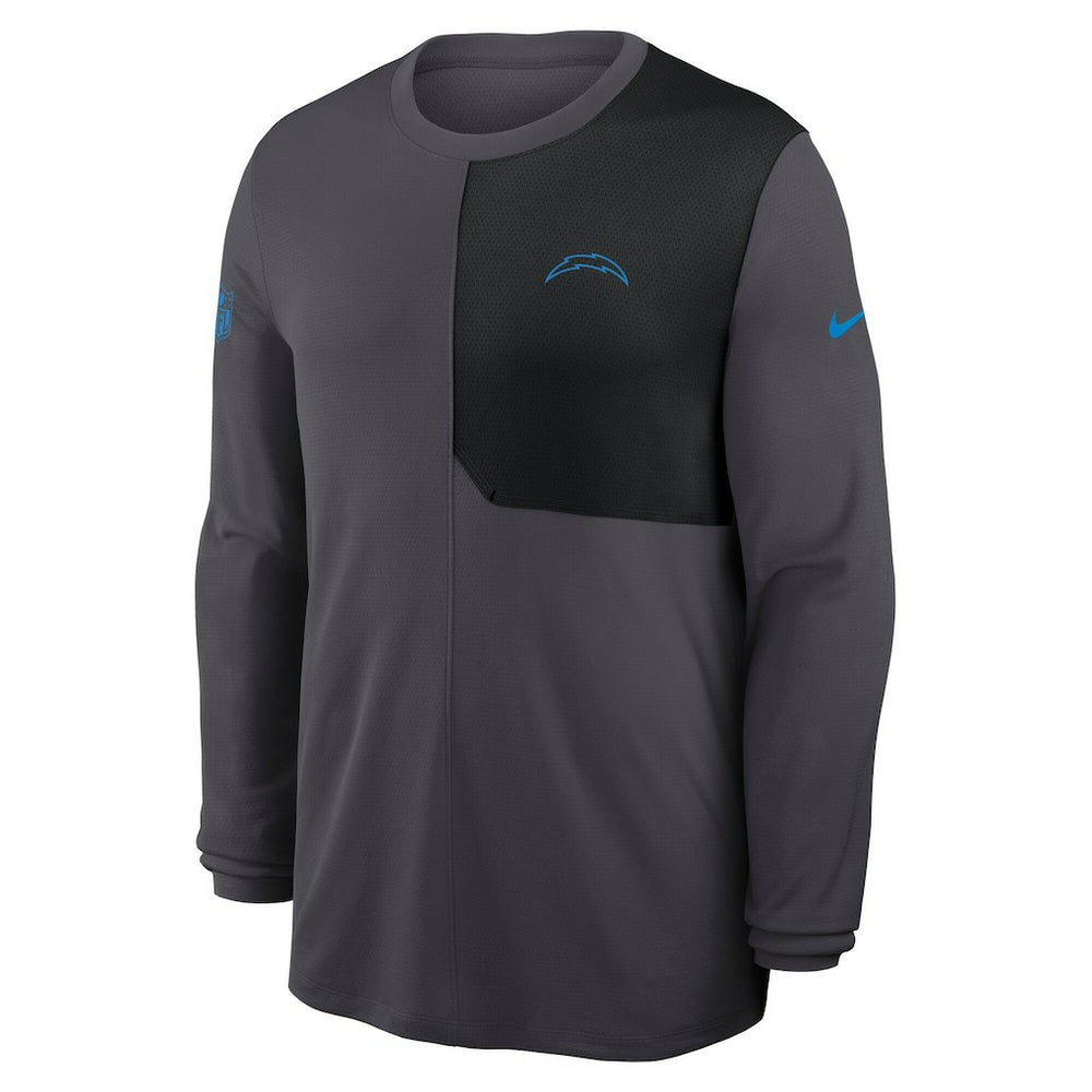 Los Angeles Chargers Sideline Coach UV Dri-FIT Long Sleeve Shirt Gray