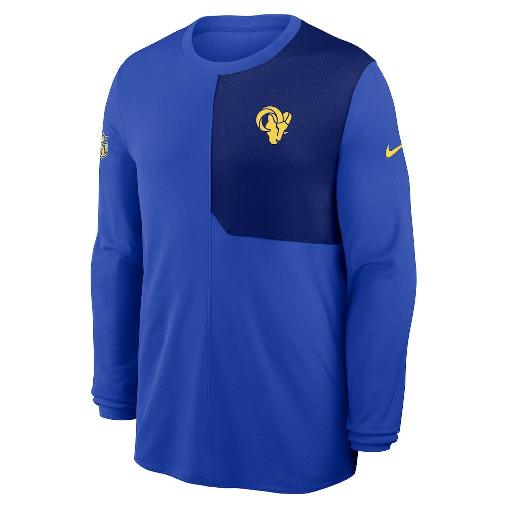 Los Angeles Rams Sideline Coach UV Dri-FIT Long Sleeve Shirt Royal