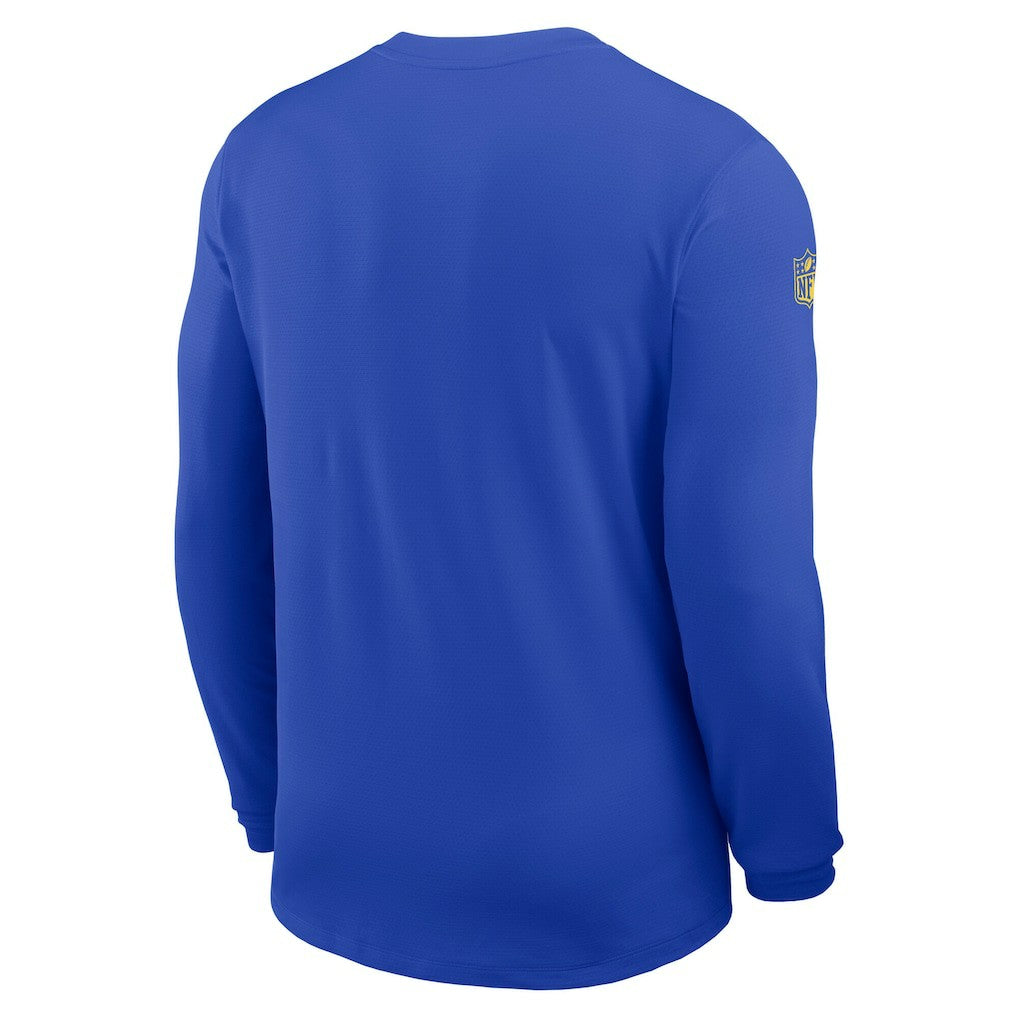 Los Angeles Rams Sideline Coach UV Dri-FIT Long Sleeve Shirt Royal