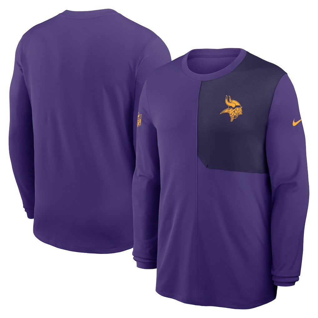 Minnesota Vikings Sideline Coach UV Dri-FIT Long Sleeve Shirt Purple