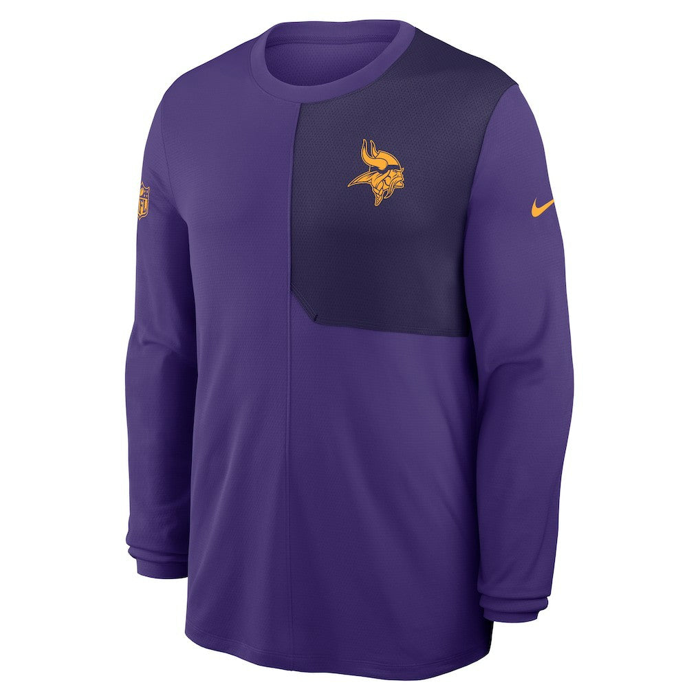 Minnesota Vikings Sideline Coach UV Dri-FIT Long Sleeve Shirt Purple