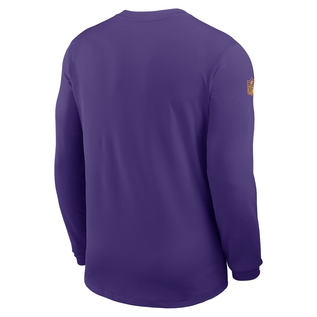 Minnesota Vikings Sideline Coach UV Dri-FIT Long Sleeve Shirt Purple