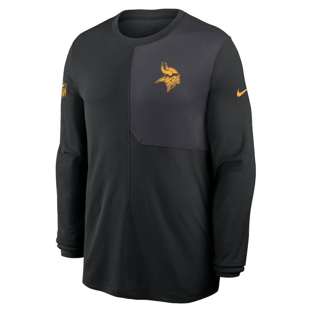 Minnesota Vikings Sideline Coach UV Dri-FIT Long Sleeve Shirt Black