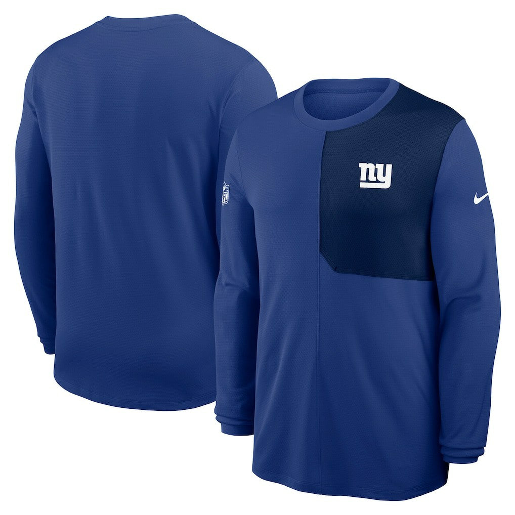 New York Giants Sideline Coach UV Dri-FIT Long Sleeve Shirt Royal