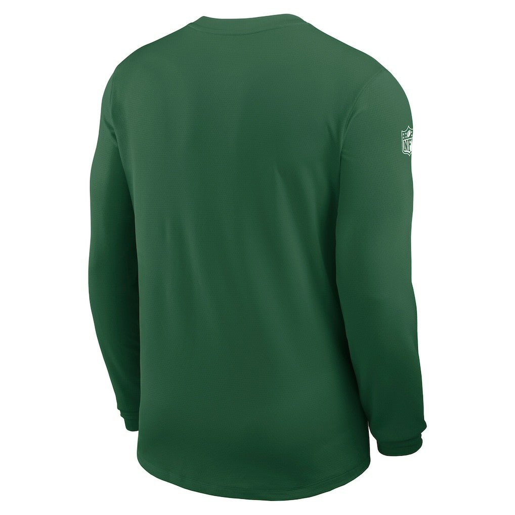 New York Jets Sideline Coach UV Dri-FIT Long Sleeve Shirt Green