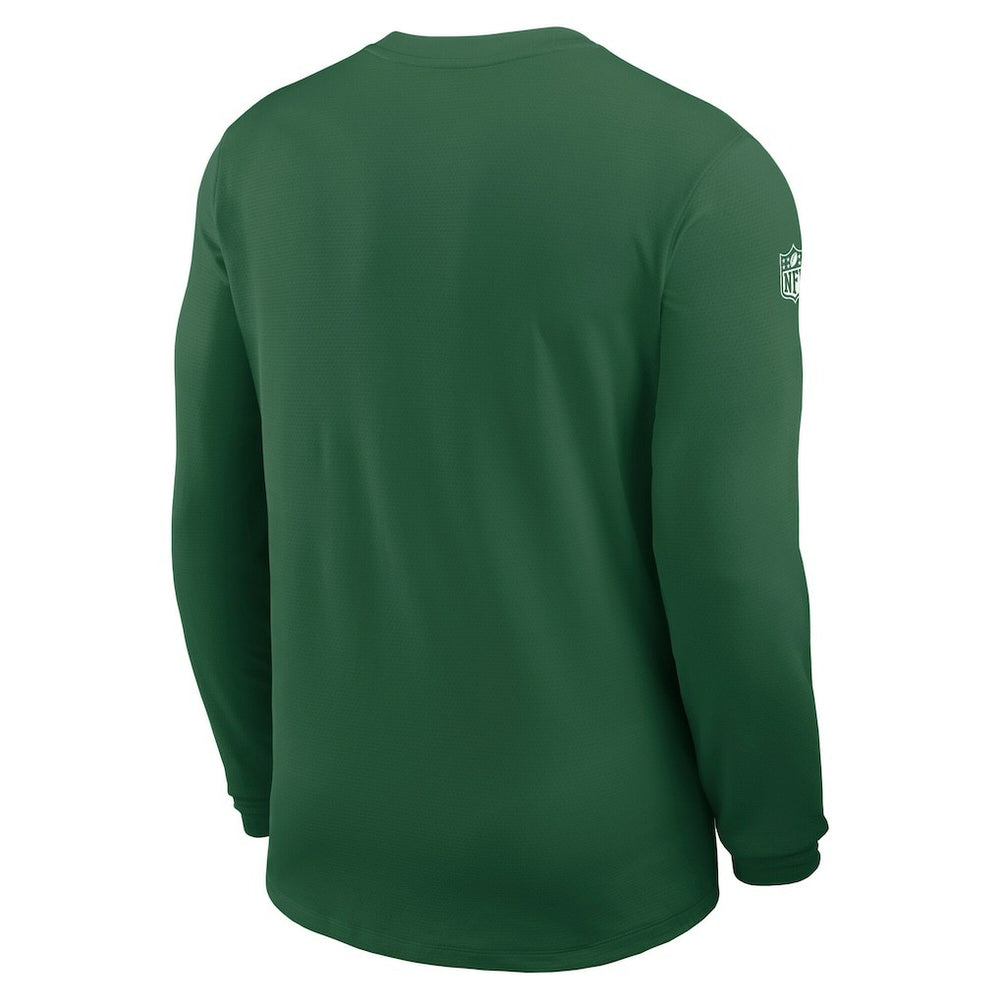 New York Jets Sideline Coach UV Dri-FIT Long Sleeve Shirt Green