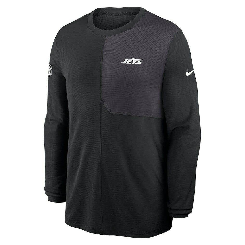 New York Jets Sideline Coach UV Dri-FIT Long Sleeve Shirt Black