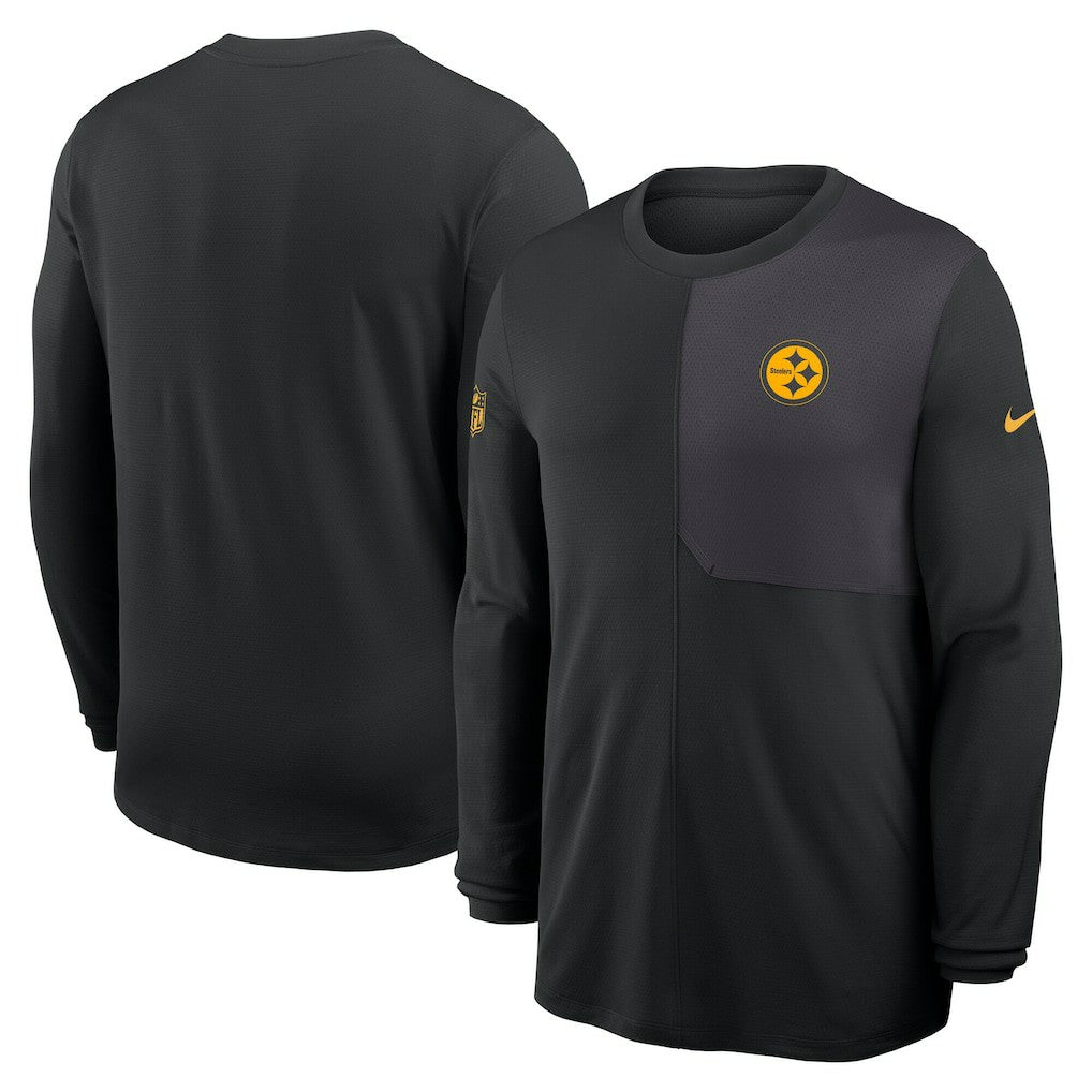 Pittsburgh Steelers Sideline Coach UV Dri-FIT Long Sleeve Shirt Black