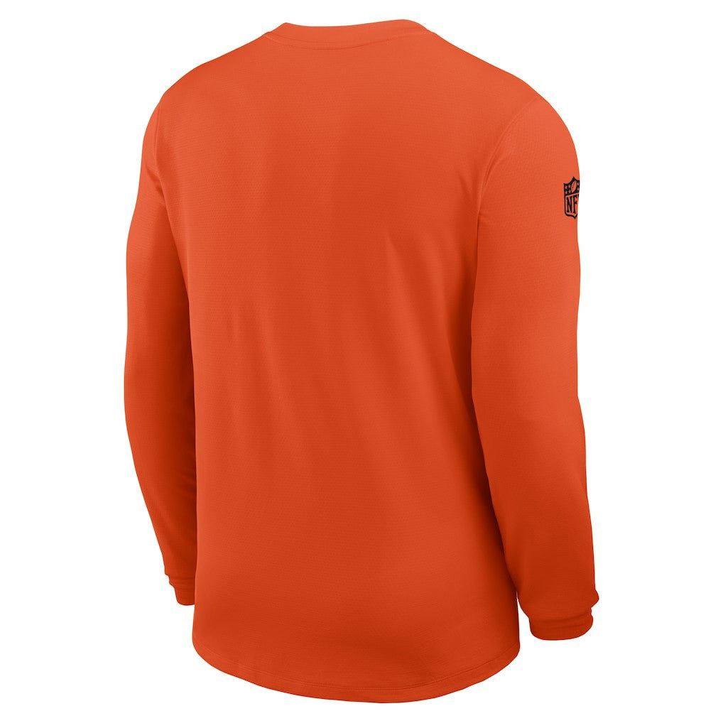 Cincinnati Bengals Sideline Coach UV Dri-FIT Long Sleeve Shirt Orange
