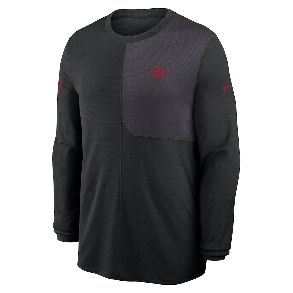 San Francisco 49ers Sideline Coach UV Dri-FIT Long Sleeve Shirt Black