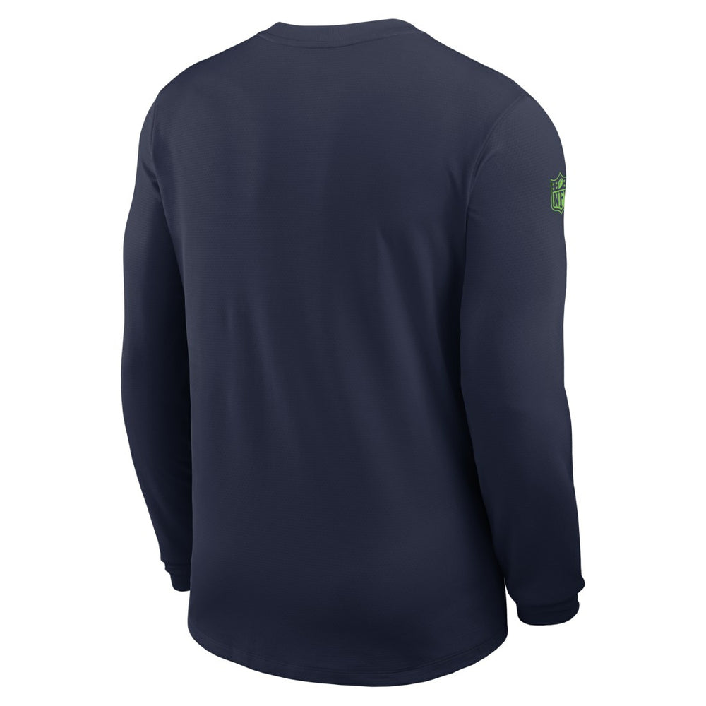 Seattle Seahawks Sideline Coach UV Dri-FIT Long Sleeve Shirt College Navy