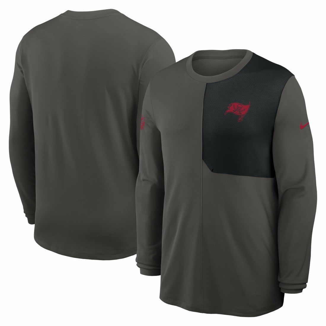 Tampa Bay Buccaneers Sideline Coach UV Dri-FIT Long Sleeve Shirt Pewter