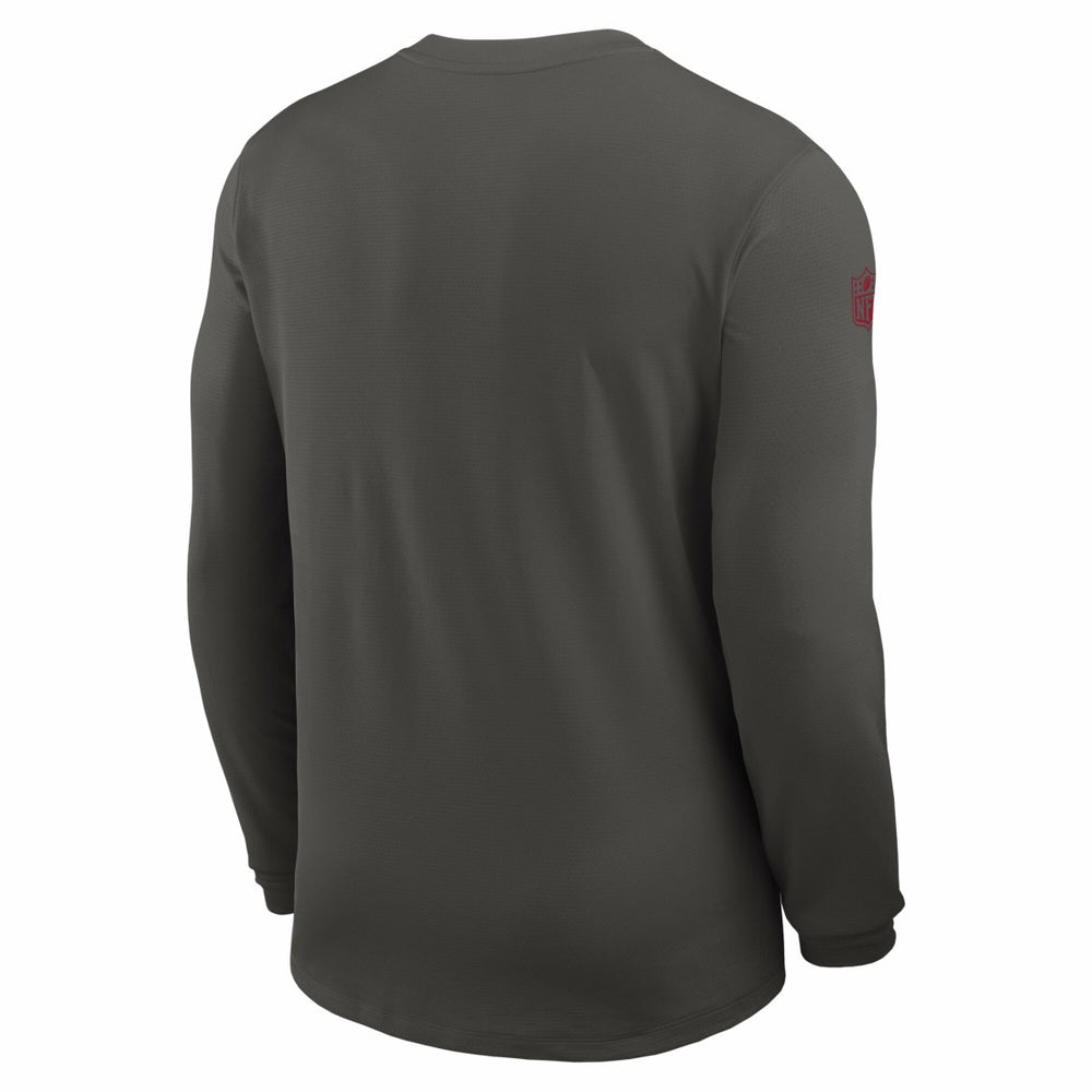 Tampa Bay Buccaneers Sideline Coach UV Dri-FIT Long Sleeve Shirt Pewter