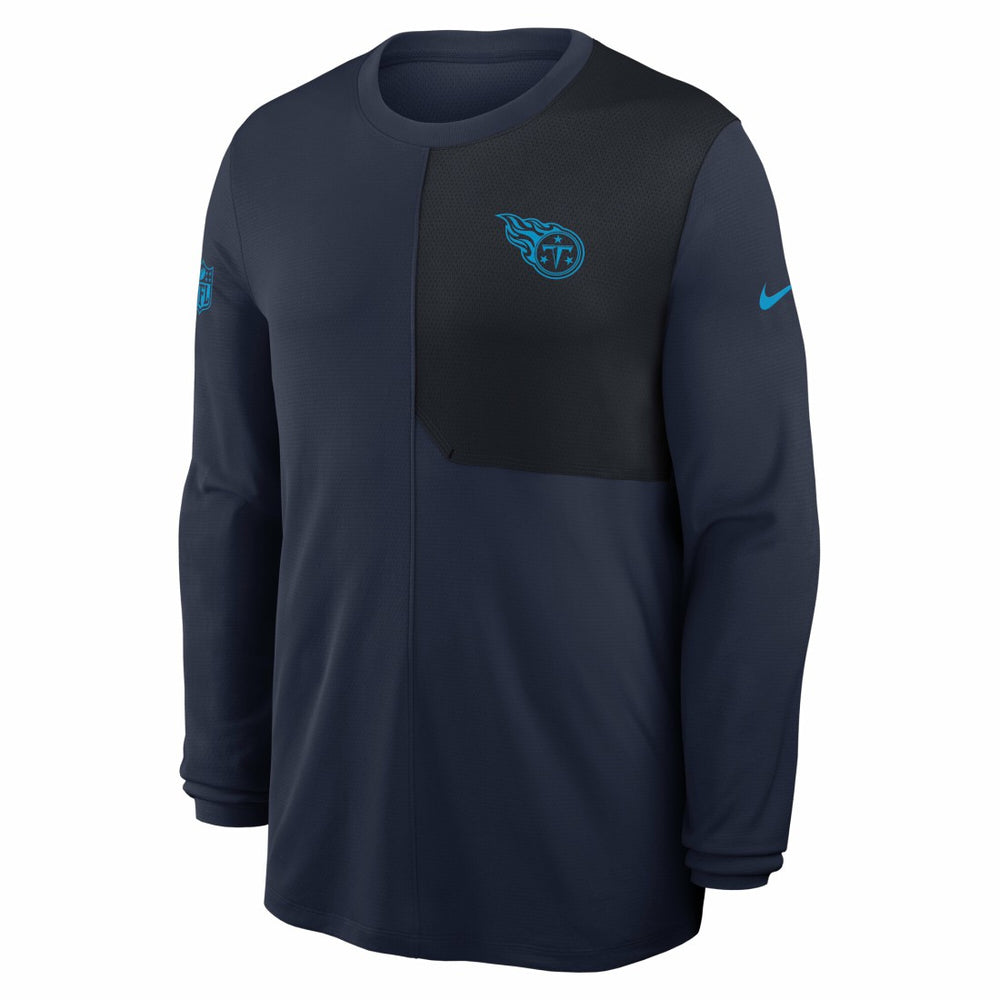 Tennessee Titans Sideline Coach UV Dri-FIT Long Sleeve Shirt Navy