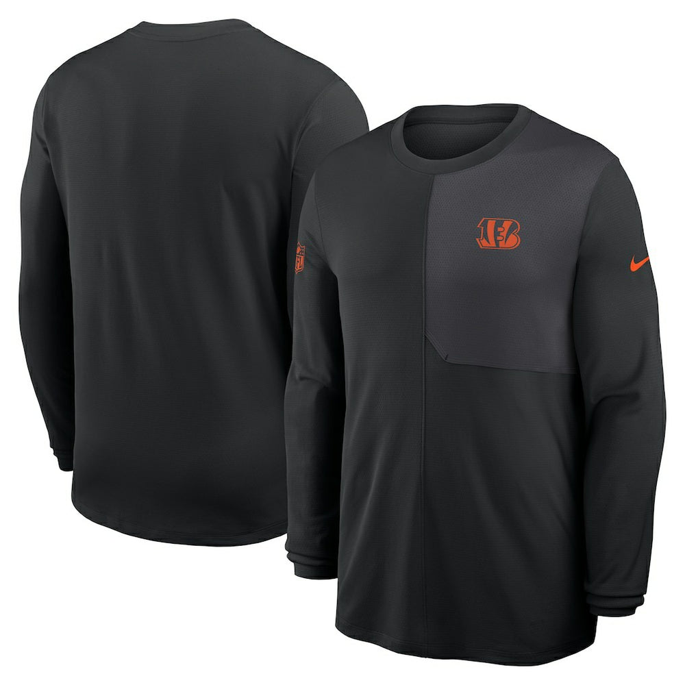 Cincinnati Bengals Sideline Coach UV Dri-FIT Long Sleeve Shirt Black