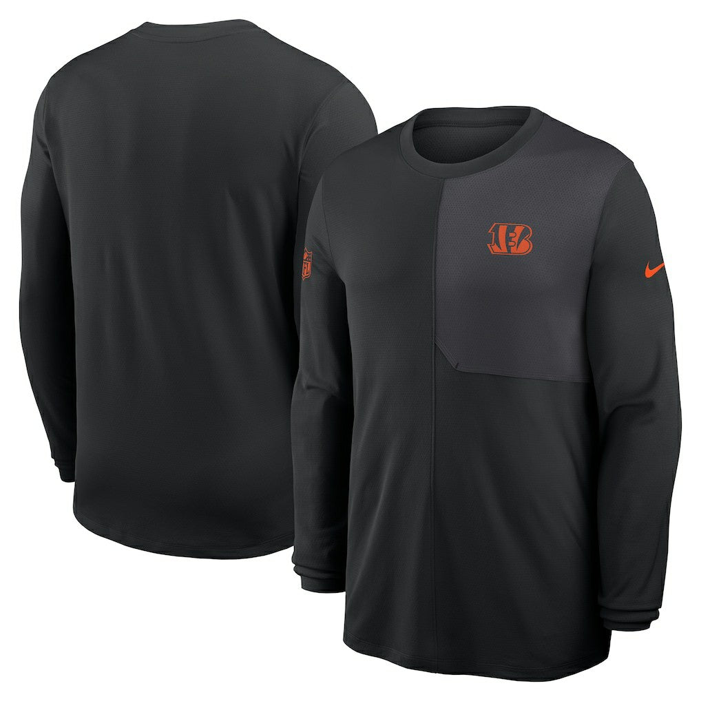 Cincinnati Bengals Sideline Coach UV Dri-FIT Long Sleeve Shirt Black