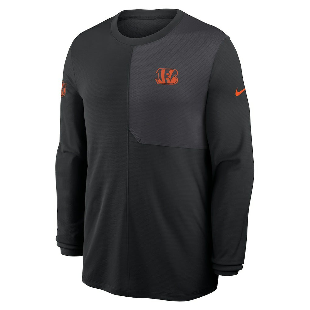 Cincinnati Bengals Sideline Coach UV Dri-FIT Long Sleeve Shirt Black