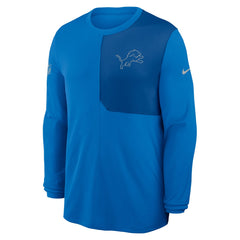 Detroit Lions Sideline Coach UV Dri-FIT Long Sleeve Shirt Blue