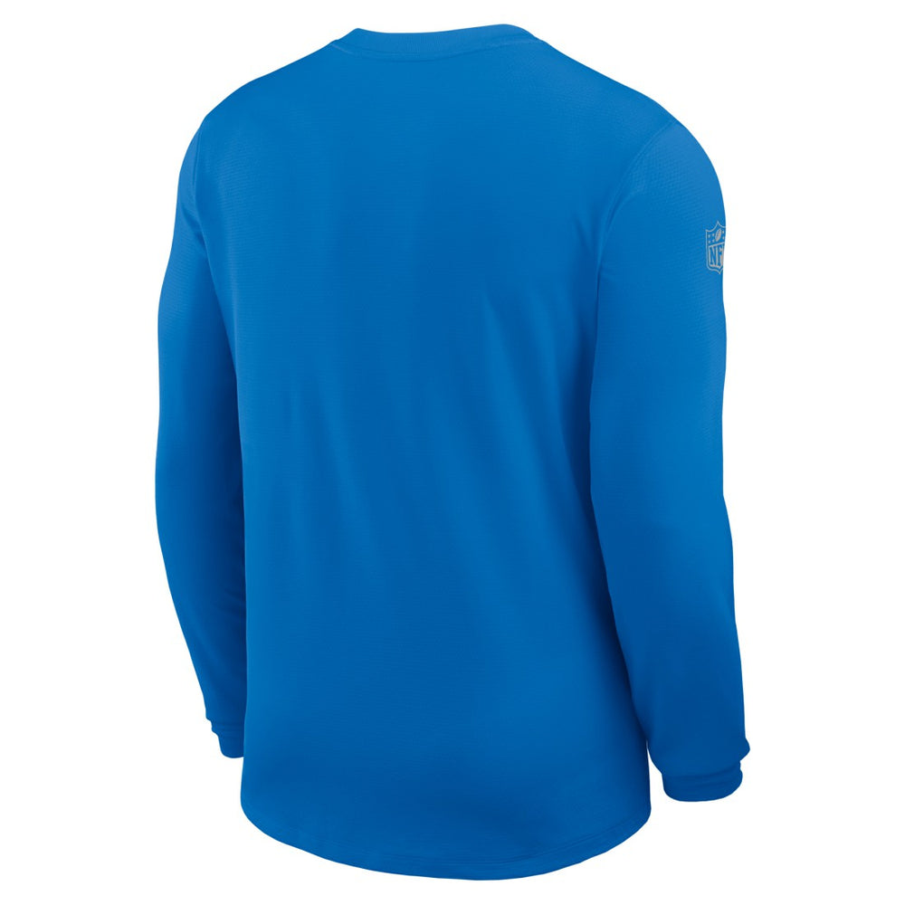 Detroit Lions Sideline Coach UV Dri-FIT Long Sleeve Shirt Blue