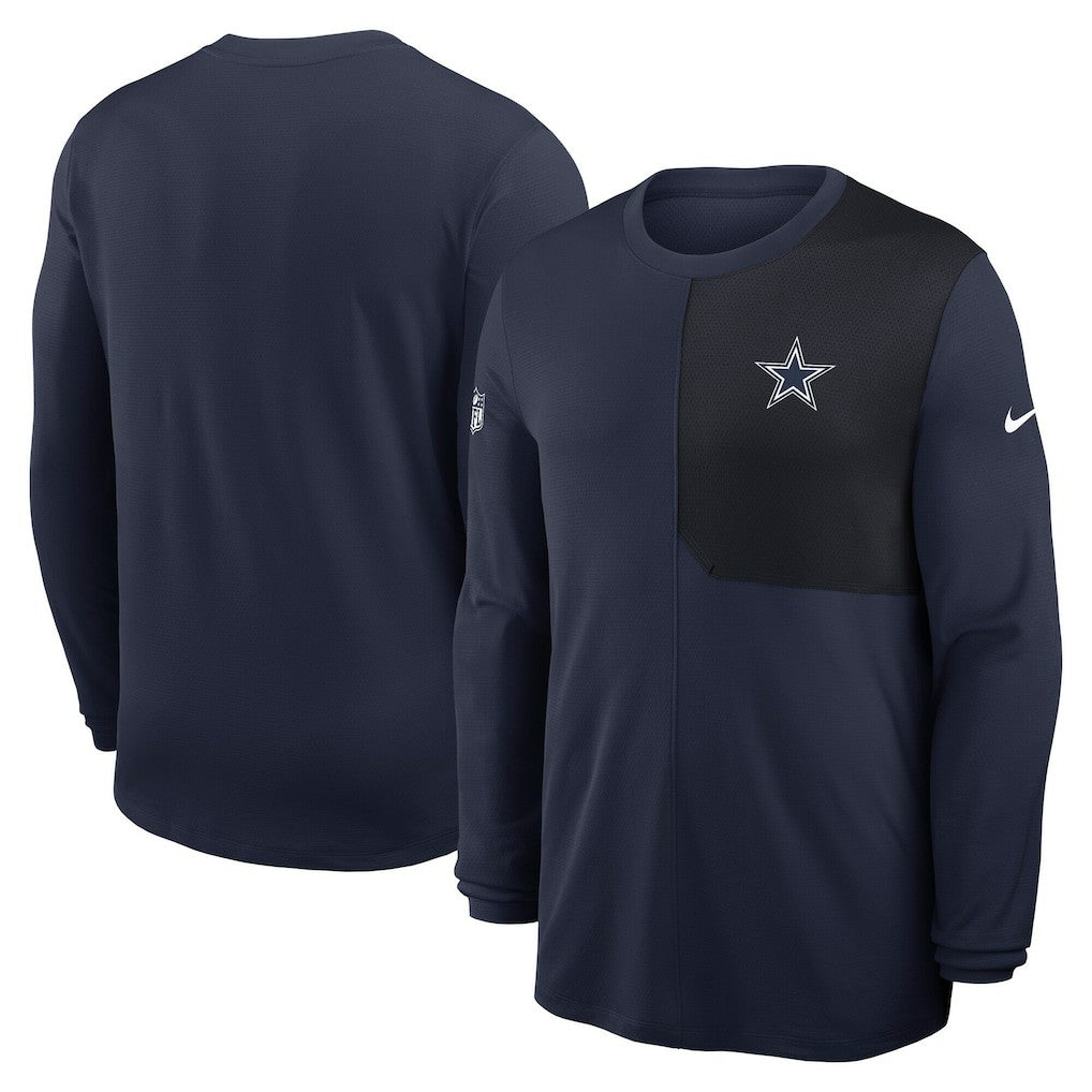 Dallas Cowboys Sideline Coach UV Dri-FIT Long Sleeve Shirt Navy