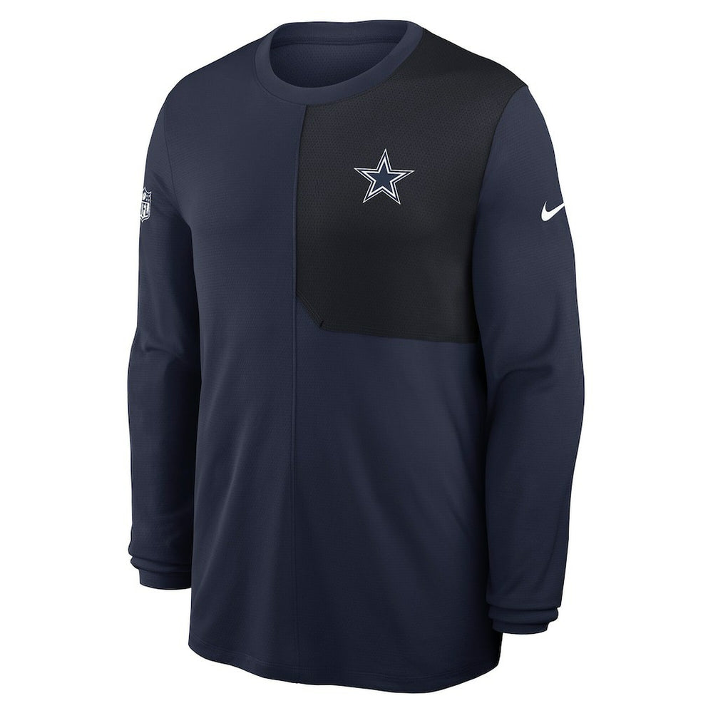 Dallas Cowboys Sideline Coach UV Dri-FIT Long Sleeve Shirt Navy