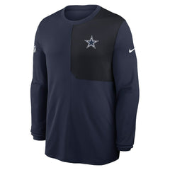 Dallas Cowboys Sideline Coach UV Dri-FIT Long Sleeve Shirt Navy