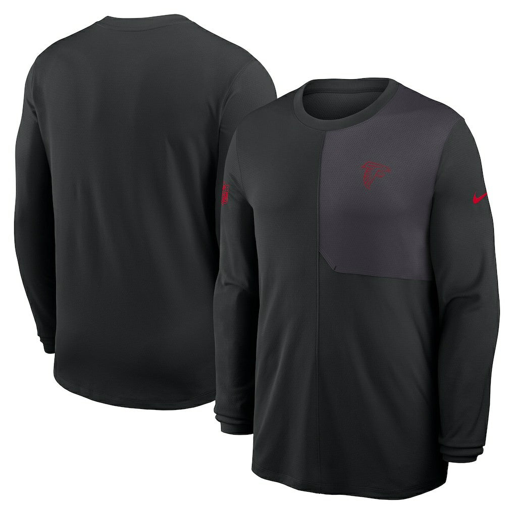 Atlanta Falcons Sideline Coach UV Dri-FIT Long Sleeve Shirt Black