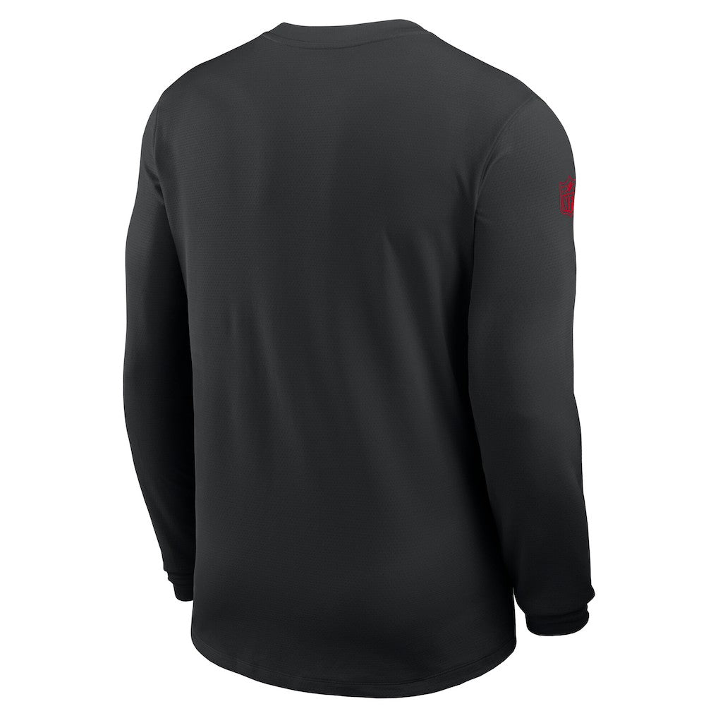 Atlanta Falcons Sideline Coach UV Dri-FIT Long Sleeve Shirt Black