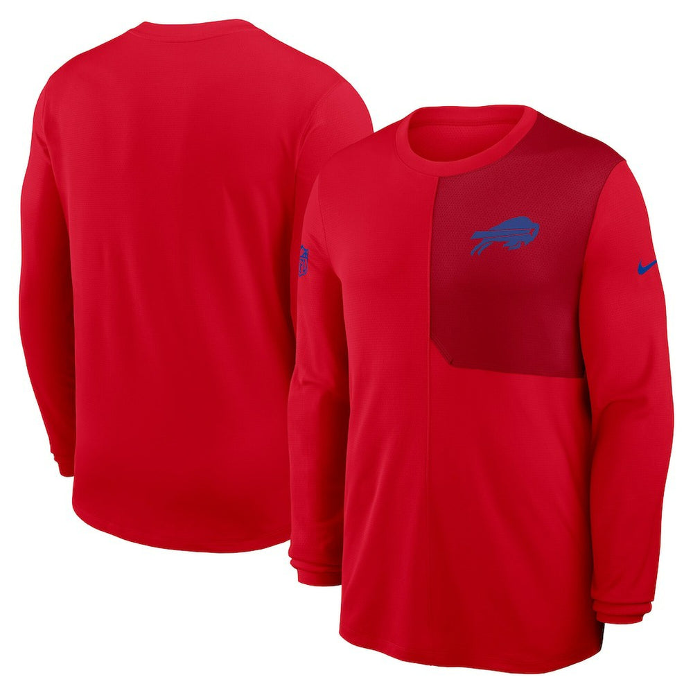 Buffalo Bills Sideline Coach UV Dri-FIT Long Sleeve Shirt Red