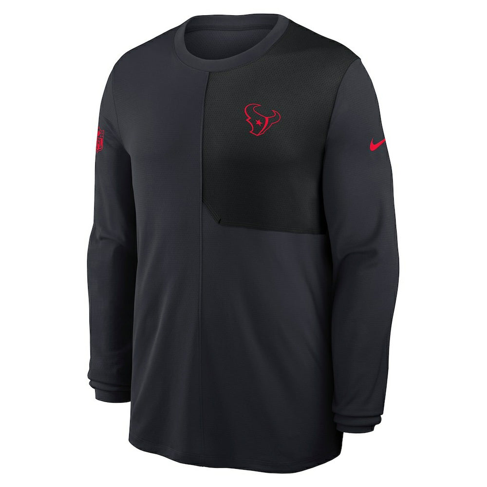 Houston Texans Sideline Coach UV Dri-FIT Long Sleeve Shirt Navy