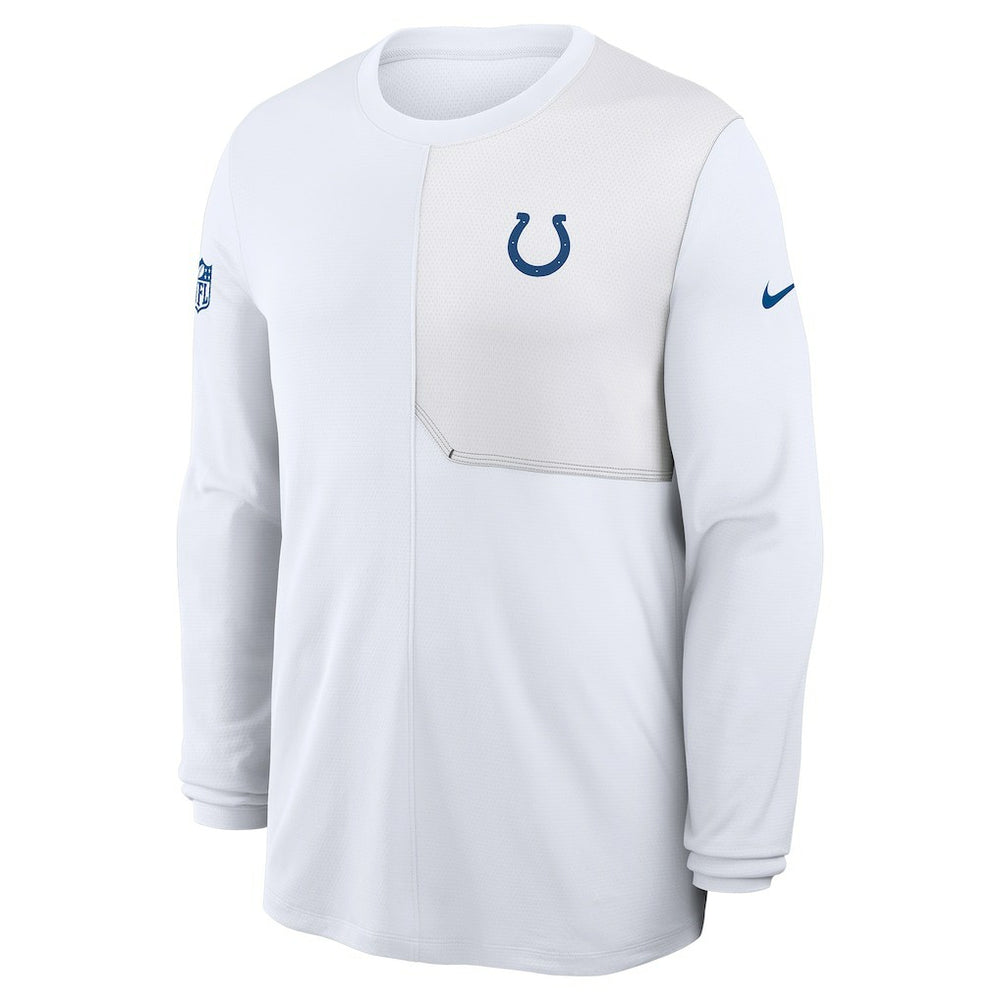 Indianapolis Colts Sideline Coach UV Dri-FIT Long Sleeve Shirt White
